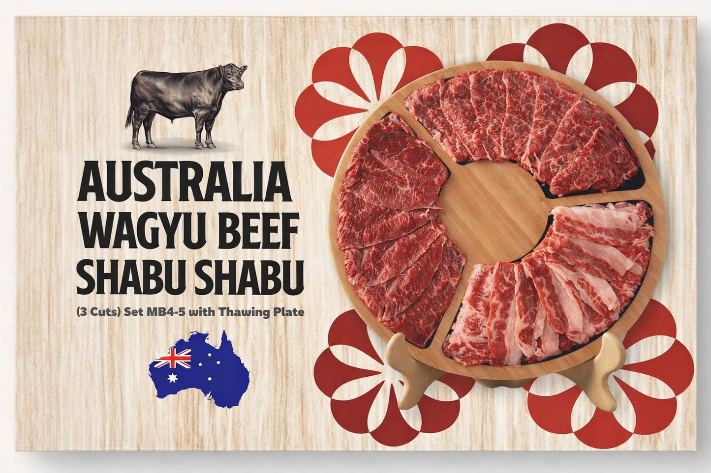 Premium Australia Wagyu Beef Shabu Shabu 3 cuts (600g +/-)