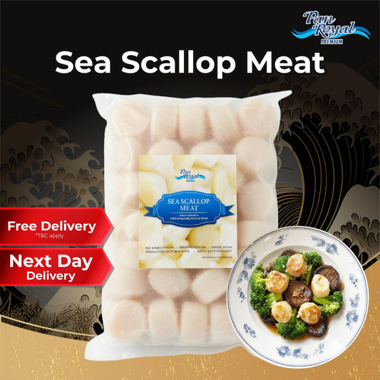 [PAN ROYAL] FROZEN SEA SCALLOP MEAT 1KG +/-