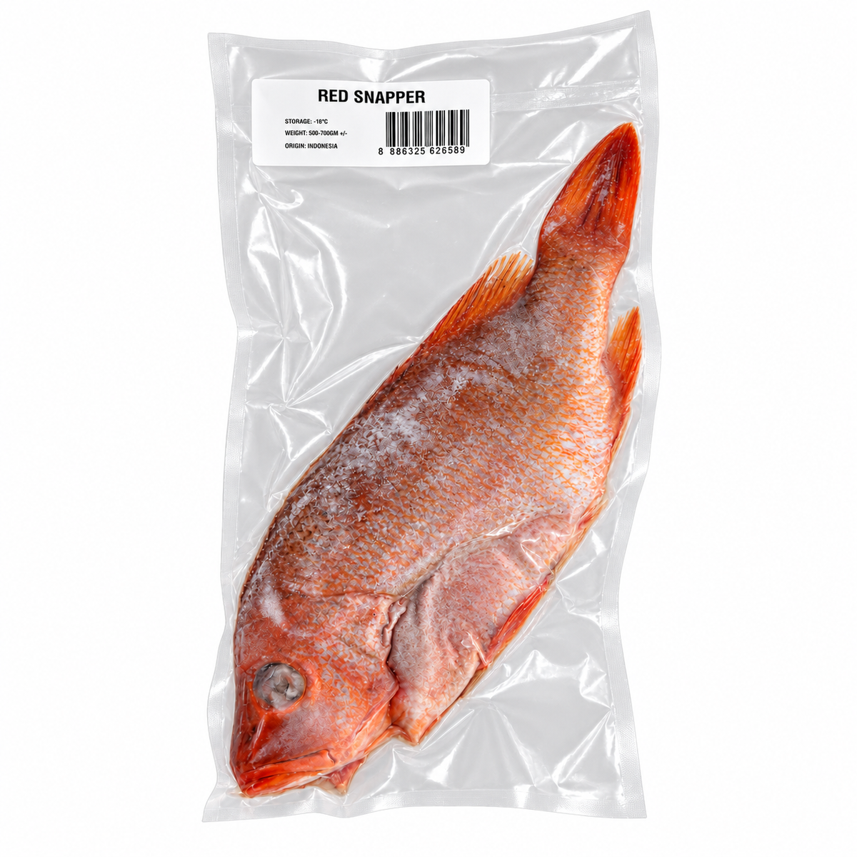 Fresh Red Snapper (600 - 700g ±) — product packaging on white background
