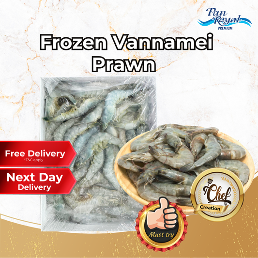 [PAN ROYAL] Frozen Vannamei Prawn 41/50 (1kg +/-)