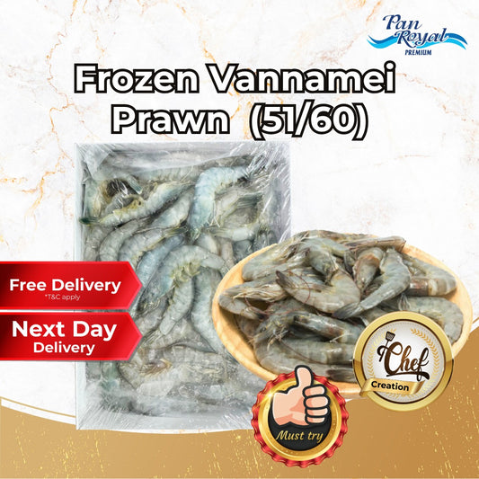 [PAN ROYAL] Frozen Vannamei Prawn 51/60 (1kg +/-)